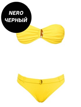 Раздельный купальник бандо Sielei S57+NS61 nero, Цвет: nero (черный), Размеры: 75B, изображение 2