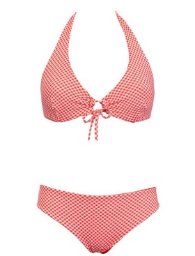 Двусторонний раздельный купальник Sielei VY51+VY63 rosso, Цвет: rosso (красный), Размеры: 75C, изображение 2