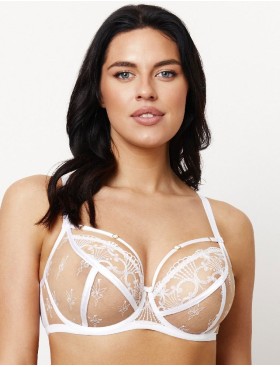 Легкий кружевной бюстгальтер Subtille AVRIL WHITE soft, Цвет: белый, Размеры: 70L, изображение 3