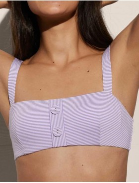 Пляжный бюст-топ Ysabel Mora 82420 сиреневый/белый, Цвет: сиреневый/белый, Размеры: 70B