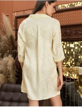 Атласная рубашка на пуговицах Mia-Amore MARGO 7848 шампань, Цвет: шампань, Размеры: L, изображение 2