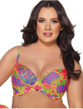 Мягкий бюстгальтер для купания Ava SK188 M Fluo, Цвет: мультиколор, Размеры: 80E, изображение 3