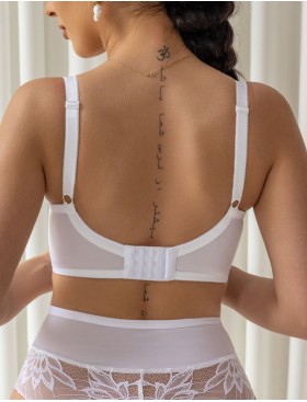 Кружевной бюстгальтер балконет Kris Line CRYSTAL half cup soft белый, Цвет: белый, Размеры: 85I, изображение 2