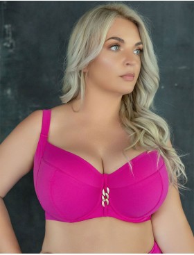 Мягкий бюстгальтер от купальника Kris Line CALIFORNIA soft full cup фуксия, Цвет: фуксия, Размеры: 65G, изображение 3