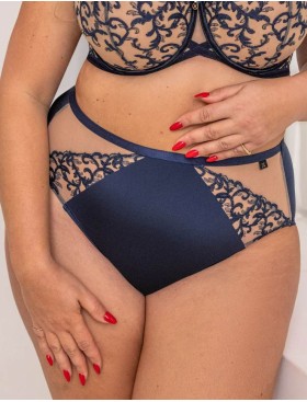 Трусы высокие Kris Line MYSTERY high waist, Цвет: темно-синий, Размеры: L