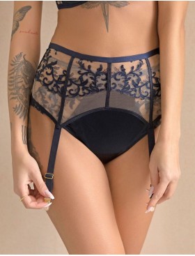 Пояс для чулок Kris Line MYSTERY suspender, Цвет: темно-синий, Размеры: M