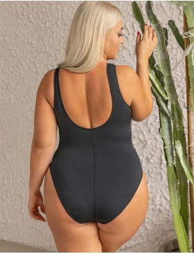 Черный купальник с коррекцией Kris Line SOLAR body shaper, Цвет: черный, Размеры: L, изображение 5