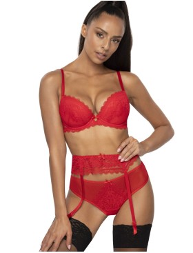 Бюстгальтер с пуш-ап MAT ESTELLE Czerwony M-0198-11-2, Цвет: красный, Размеры: 80C, изображение 4