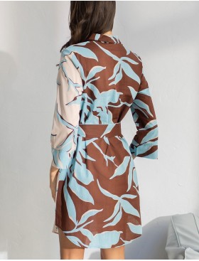 Хлопковая рубашка с принтом Mia-Amore CHERYL 2007, Цвет: мультицвет, Размеры: L, изображение 3