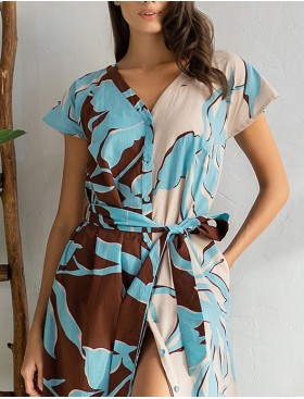 Платье-халат из хлопка Mia-Amore CHERYL 2009, Цвет: мультицвет, Размеры: L, изображение 5