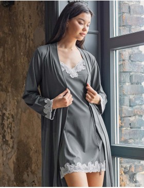 Ночная сорочка Opium D-40 серый, Цвет: серый, Размеры: S, изображение 3