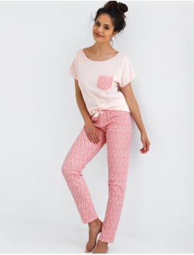 Женская пижама с брюками Sensis CARLOTTA, Цвет: розовый, Размеры: L, изображение 2