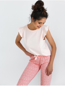 Пижама из хлопка Sensis ELENA, Цвет: розовый, Размеры: L, изображение 3