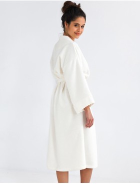 Длинный банный халат Sensis EVA, Цвет: белый, Размеры: S/M, изображение 2