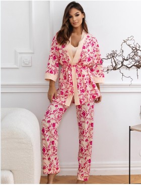 Короткий халат-кимоно Sensis MARGUERITE, Цвет: персиковый, Размеры: S/M, изображение 3