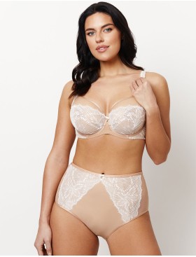 Трусы высокие Subtille DELIA high-waist, Цвет: бежевый+белый, Размеры: M, изображение 3