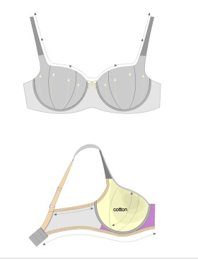 Бюстгальтер балконет тюльпан Honey H42-21-L крем-брюле, Цвет: крем-брюле, Размеры: 70I, изображение 9