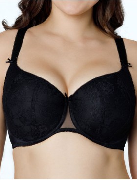 Бюстгальтер балконет тюльпан Honey H42-21-L черный, Цвет: черный, Размеры: 70I