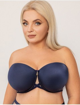 Бюстгальтер балконет Kris Line MYSTERY balkonette MHM, Цвет: темно-синий, Размеры: 75B, изображение 3