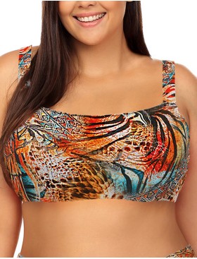 Купальный лиф-топ Lorin L3166 BIG, Цвет: мультиколор, Размеры: 65G