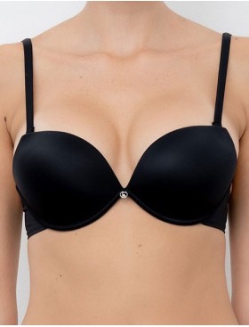 Бюстгальтер супер пуш-ап воздушно-гелевый Lormar DOUBLE nero, Цвет: nero (черный), Размеры: 75B, изображение 3