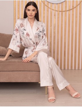 Шелковый комплект-тройка Mia-Amore CLARISS 4165, Цвет: айвори, Размеры: M, изображение 4