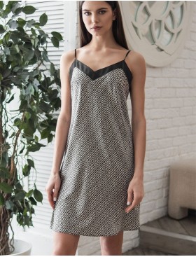 Шелковая ночная сорочка Mia-Amore JADORE 4080, Цвет: черный, Размеры: M, изображение 3