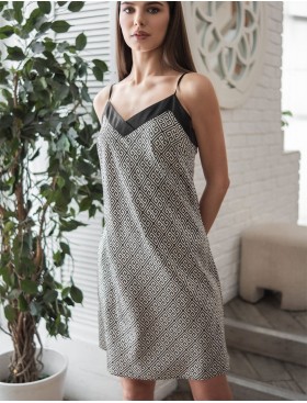 Шелковая ночная сорочка Mia-Amore JADORE 4080, Цвет: черный, Размеры: M