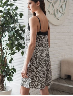 Шелковая ночная сорочка Mia-Amore JADORE 4080, Цвет: черный, Размеры: M, изображение 2