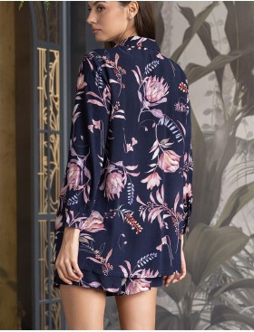 Комплект рубашка с шортами Mia-Amore NIGHT GARDEN 5192, Цвет: темно-синий, Размеры: M, изображение 2