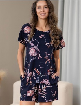 Комплект топ с шортами Mia-Amore NIGHT GARDEN 5195, Цвет: темно-синий, Размеры: L, изображение 3
