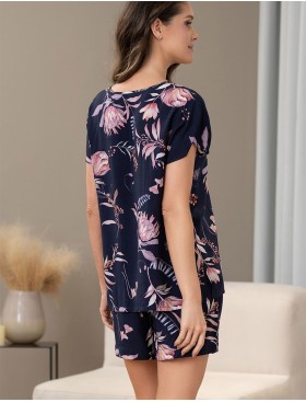 Комплект топ с шортами Mia-Amore NIGHT GARDEN 5195, Цвет: темно-синий, Размеры: L, изображение 2