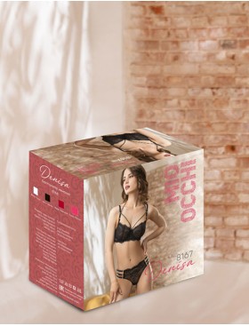 Кружевной бюстгальтер балконет Mioocchi DENISA 8167 nero, Цвет: nero (черный), Размеры: 90B, изображение 8