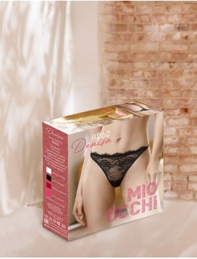 Кружевные трусики стринги Mioocchi DENISA 8262 nero, Цвет: nero (черный), Размеры: XL, изображение 5