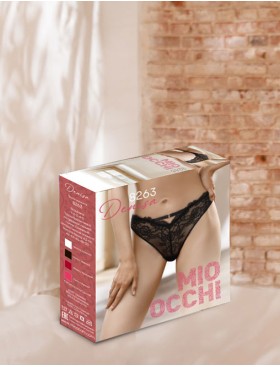 Кружевные трусики бразилиана Mioocchi DENISA 8263 latte di cocco, Цвет: latte di cocco (коко, Размеры: XL, изображение 3