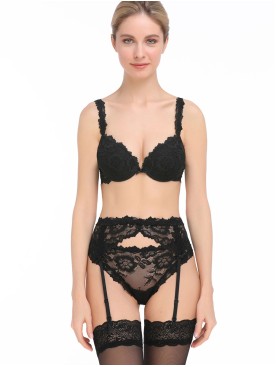 Кружевные трусы бразилиана Mioocchi VIVIAN 7680 nero, Цвет: nero (черный), Размеры: M, изображение 3