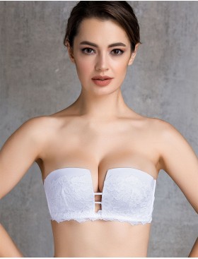 Бюстгальтер балконет планж с пуш-ап Mioocchi VIVIAN 7583 bianco, Цвет: bianco (белый), Размеры: 80B, изображение 3