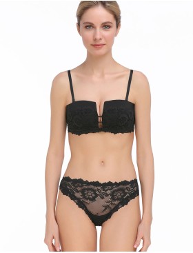 Бюстгальтер балконет планж с пуш-ап Mioocchi VIVIAN 7583 nero, Цвет: nero (черный), Размеры: 80B, изображение 2