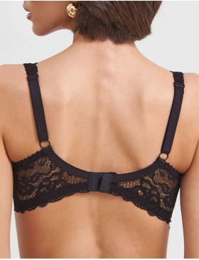 Бюстгальтер балконет Simona M 608 черный, Цвет: черный, Размеры: 90B, изображение 2