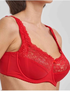 Бюстгальтер мягкий Simona M 912 красный, Цвет: красный, Размеры: 75E, изображение 4