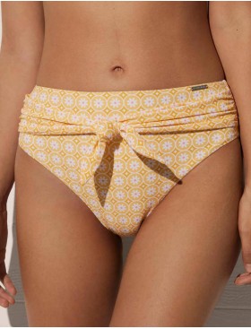 Высокие женские плавки Ysabel Mora 82434 желтый/белый, Цвет: желтый/белый, Размеры: S