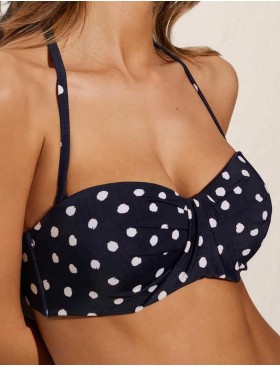Купальный лиф в горошек Ysabel Mora 82648 синий/белый, Цвет: синий/белый, Размеры: 85D, изображение 3
