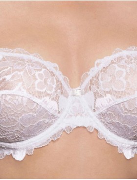 Кружевной бюстгальтер Lormar Curvy YOURBODY bianco, Цвет: bianco (белый), Размеры: 70B, изображение 4