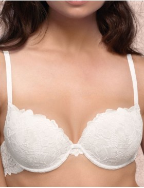 Кружевной бюстгальтер пуш-ап Lormar Easyup YOURBODY bianco, Цвет: bianco (белый), Размеры: 80C