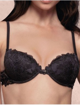 Кружевной бюстгальтер пуш-ап Lormar Easyup YOURBODY nero, Цвет: nero (черный), Размеры: 80C