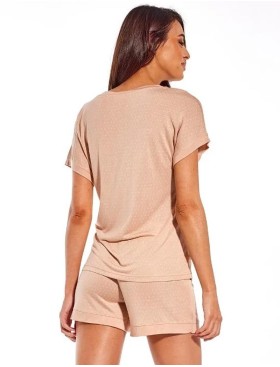 Пижама с шортами из модала Cornette 625 CAROLINE, Цвет: бежевый, Размеры: M, изображение 2