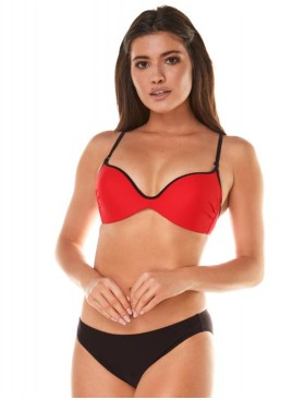 Раздельный купальник с уплотненной чашкой Ewlon A.8066_486, Цвет: красный, Размеры: S, изображение 2