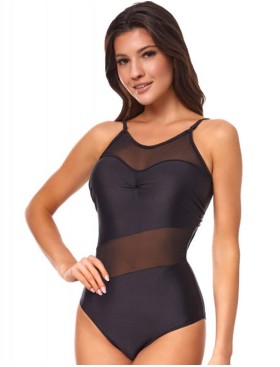 Черный купальник с прозрачными вставками Ewlon K.8082_965, Цвет: черный, Размеры: S, изображение 2