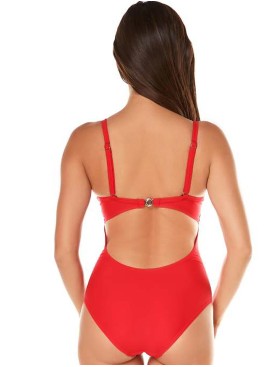 Ярко-красный купальник с пуш-ап Ewlon K.8235_486, Цвет: красный, Размеры: S, изображение 3
