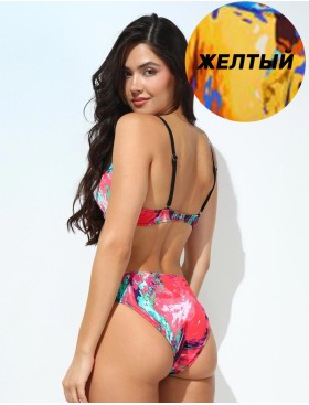 Яркий раздельный купальник Jolidon FR164I желтый, Цвет: желтый, Размеры: 80B, изображение 2